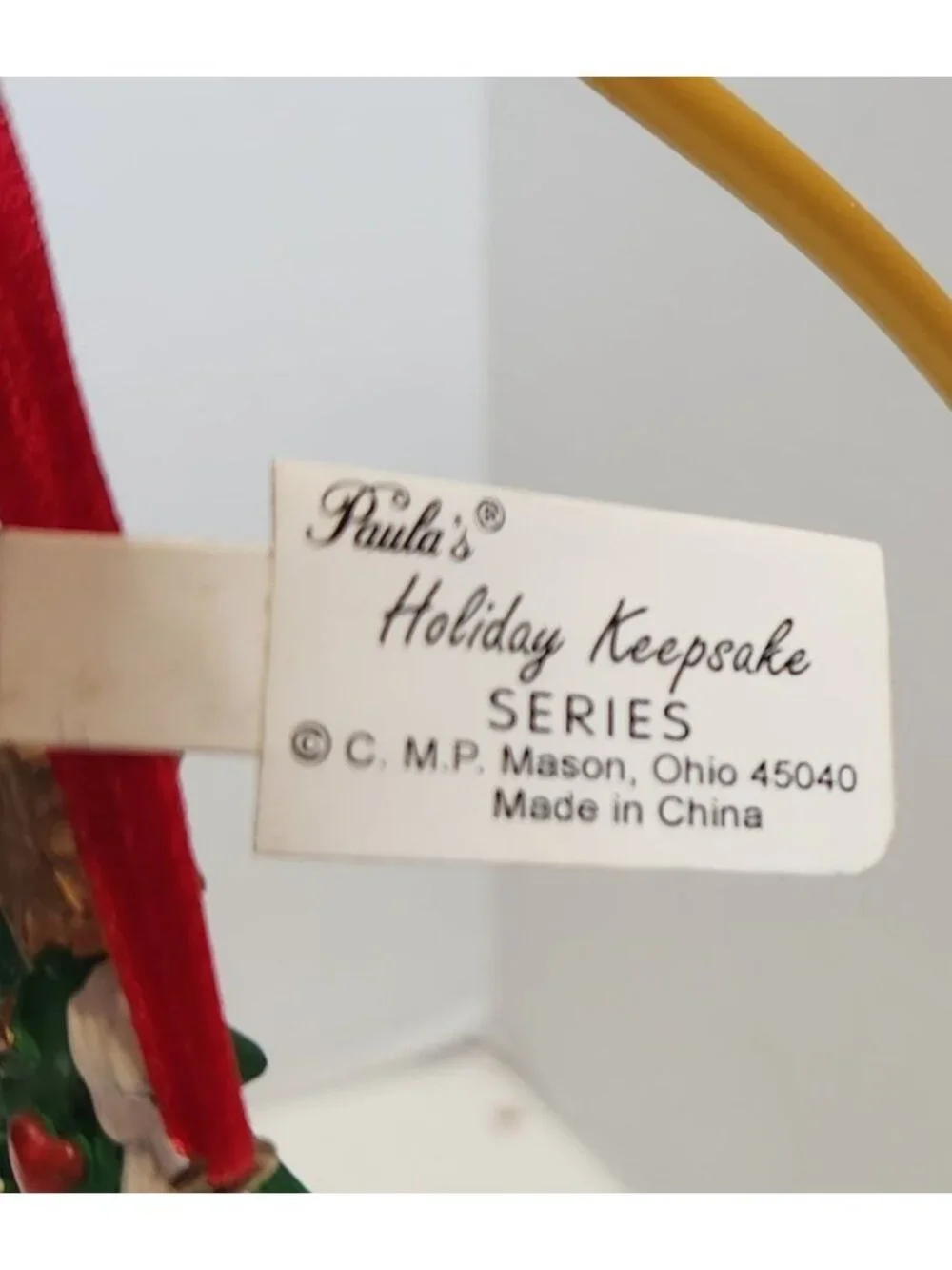 Paula's Holiday Keepsake Series Christmas Tree Ornament With 